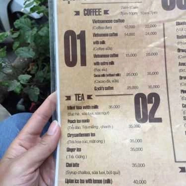 Thực đơn- Gạch Cafe - Hoa Mai