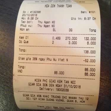 Thực đơn- Cafe I Love Kem - Nguyễn Sơn