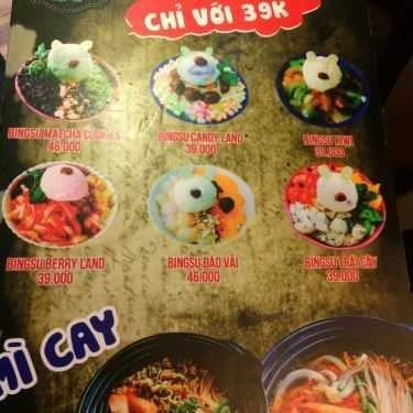 Thực đơn- Cafe IceLand - Bingsu & Food