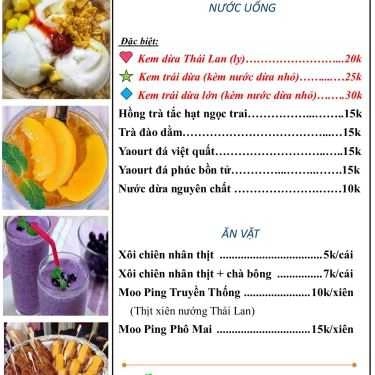Thực đơn- Ăn vặt Kem Dừa Phaya Thai