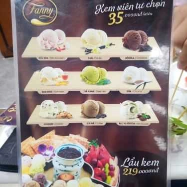 Thực đơn- Cafe Kem Fanny - Emart Gò Vấp
