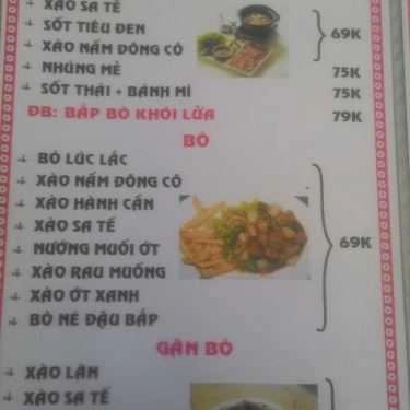 Thực đơn- Khói Lửa Beer Pub - Quán Nhậu