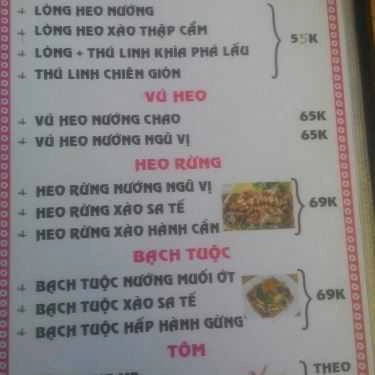 Thực đơn- Khói Lửa Beer Pub - Quán Nhậu