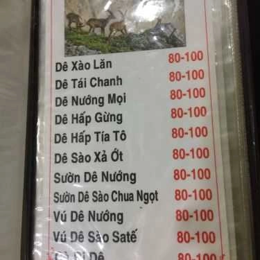 Thực đơn- Quán Nhậu Như Ý - Lẩu Bò & Nướng