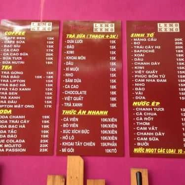 Thực đơn- Leng Keng - Coffee & Trà Sữa