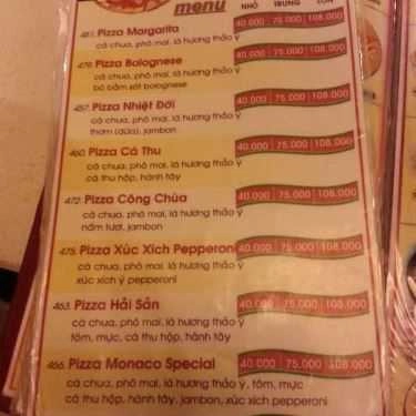 Thực đơn- Cafe Long Monaco - Cộng Hòa