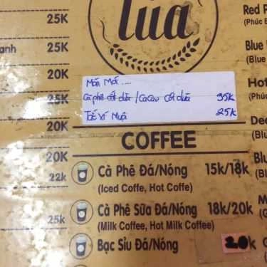Thực đơn- Lúa Coffee