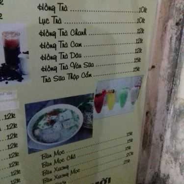 Thực đơn- Melody Cafe - Chu Văn An
