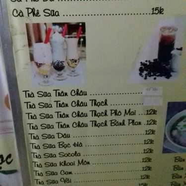 Thực đơn- Melody Cafe - Chu Văn An