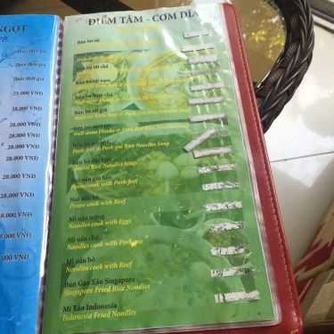 Thực đơn- Mộc Cafe - Huỳnh Lan Khanh