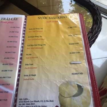 Thực đơn- Mộc Cafe - Huỳnh Lan Khanh