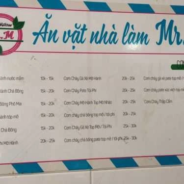 Thực đơn- Mr.M - Ăn Vặt Nhà Làm