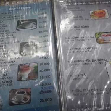 Thực đơn- Nam Hy Cafe