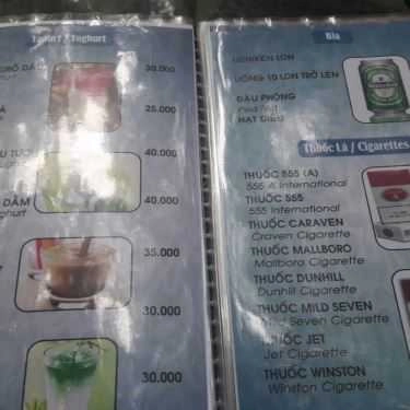 Thực đơn- Nam Hy Cafe
