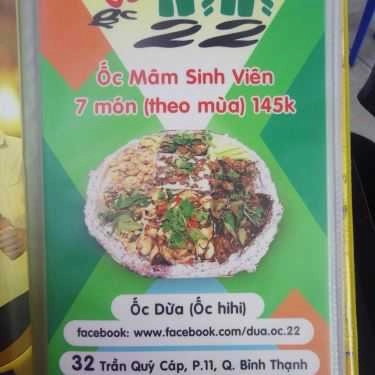 Thực đơn- Quán Nhậu Ốc Hihi 22