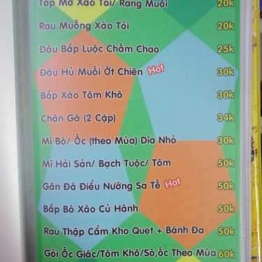 Thực đơn- Quán Nhậu Ốc Hihi 22