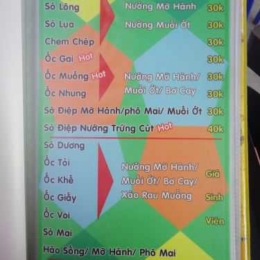 Thực đơn- Quán Nhậu Ốc Hihi 22