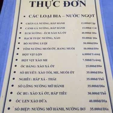 Thực đơn- Ăn vặt Ốc Nhà Thờ