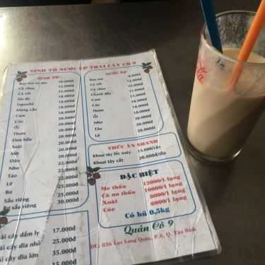 Thực đơn- Cafe Quán Cô 9