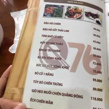 Thực đơn- Quán Nhậu 76 - Quán Ăn Gia Đình