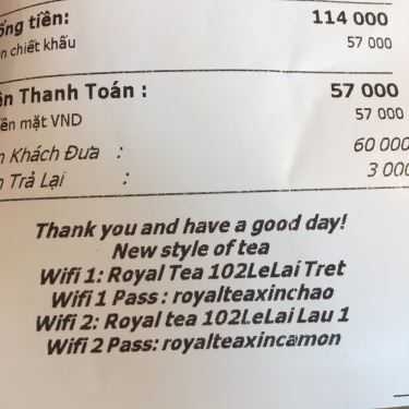 Thực đơn- Cafe Royaltea - Trà Sữa Hồng Kông - Lê Lai