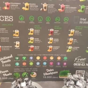 Thực đơn- Cafe Smoothie Factory Việt Nam - Thức Uống Dinh Dưỡng