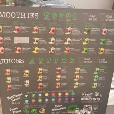 Thực đơn- Cafe Smoothie Factory Việt Nam - Thức Uống Dinh Dưỡng