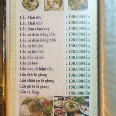 Thực đơn- Quán Nhậu Sóc Sun - Lẩu & Ốc