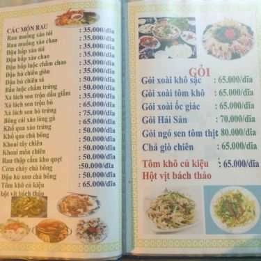Thực đơn- Quán Nhậu Sóc Sun - Lẩu & Ốc