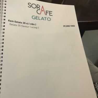 Thực đơn- Sora Cafe
