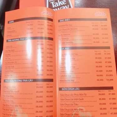 Thực đơn- Cafe Sweetie - Drinks & Cakes Take Away