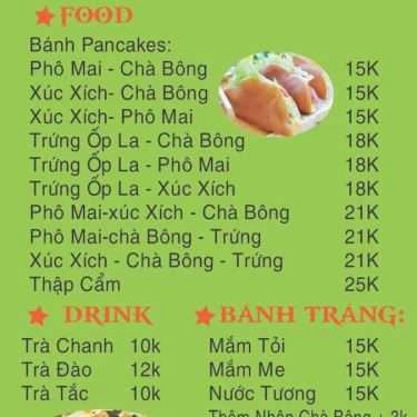Thực đơn- Ăn vặt Tasty - Bánh Pancake & Bánh Tráng Mắm