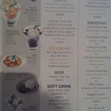Thực đơn- The Fig - Lounge & Cafe