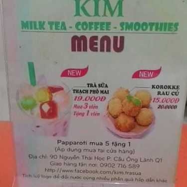 Thực đơn- Cafe Trà Sữa Kim - Nguyễn Thái Học
