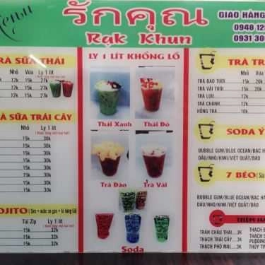 Thực đơn- Ăn vặt Trà Sữa Thái Rạk Khun