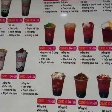 Thực đơn- Tiệm Bánh Trà Sữa Trân Châu Bubbly - AEON Mall