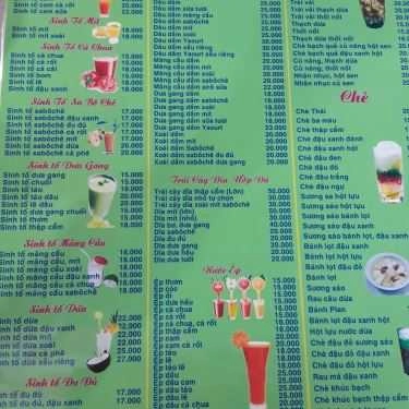 Thực đơn- Cafe Sinh Tố 167