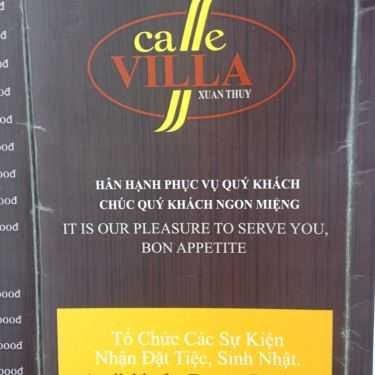 Thực đơn- Cafe Villa Xuân Thủy