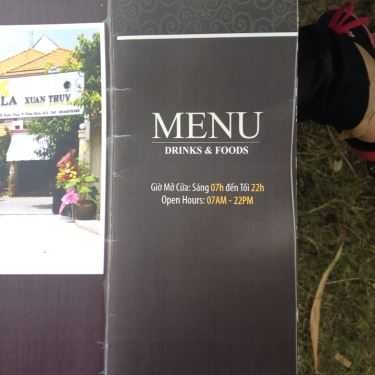 Thực đơn- Cafe Villa Xuân Thủy