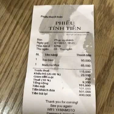 Tổng hợp- Yamamoto Mattcha Café - AEON Mall Tân Phú