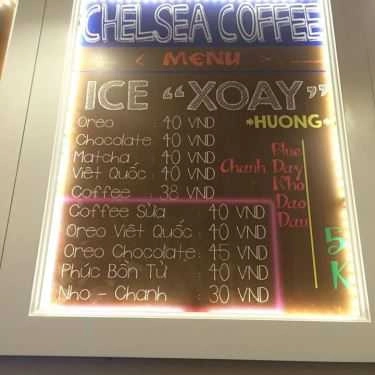 Thực đơn- Chelsea Coffee