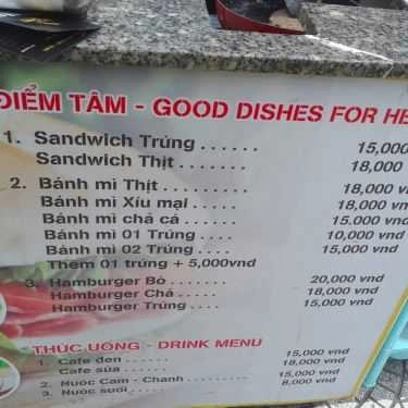 Thực đơn- Ăn vặt Chị Chi - Bánh Mì Sandwich & Cafe