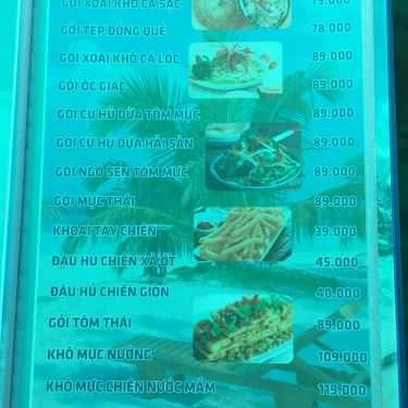 Thực đơn- Chợ Hải Sản - Quán Nhậu Bình Dân