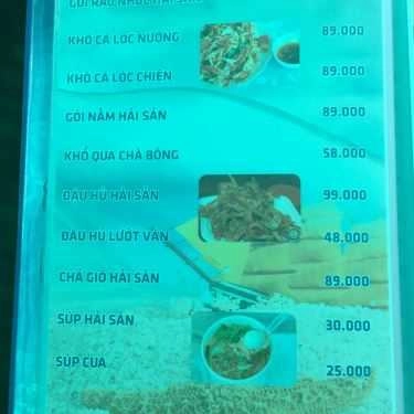 Thực đơn- Chợ Hải Sản - Quán Nhậu Bình Dân