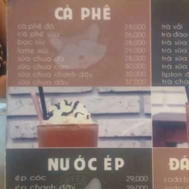 Thực đơn- Cà Phê Chồn - Bạch Đằng