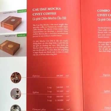 Thực đơn- Chồn Coffee - Legend Revived Authentic