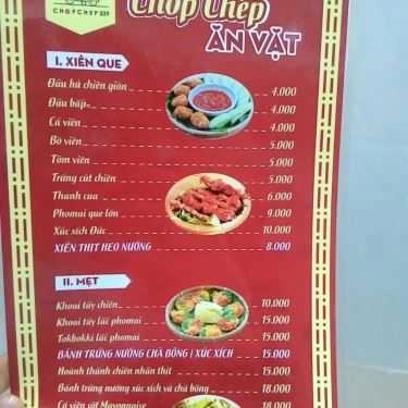 Thực đơn- Chop Chep - Trà Sữa & Ăn Vặt