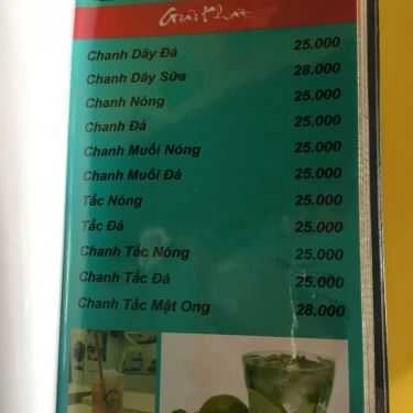 Thực đơn- Chợt Nhớ Cafe - Lê Thúc Hoạch