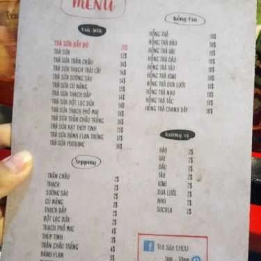 Thực đơn- Ăn vặt Chou Milktea