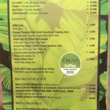 Tổng hợp- Chuối Coffee - Sữa Tươi Trân Châu